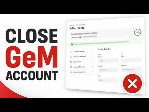 A guide on the GeM seller account deactivation process