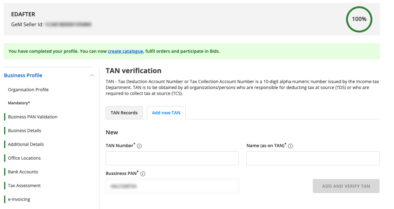 Add TAN